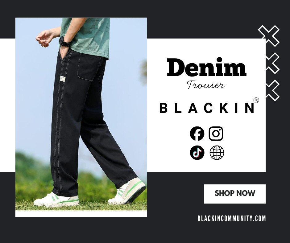 Denim Black Trouser