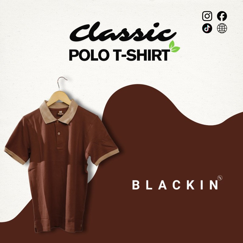Classic Polo T-shirt Brown Stone